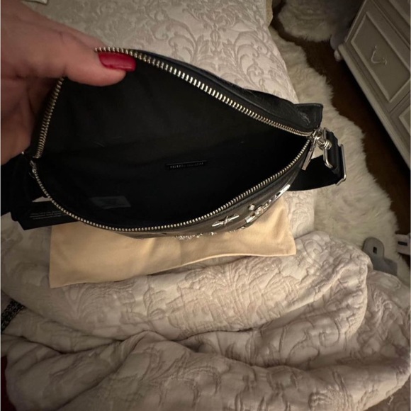 Darren Belt Bag with Celestial Studs. Black Leather. SOLD OUT - Picture 3 of 8
